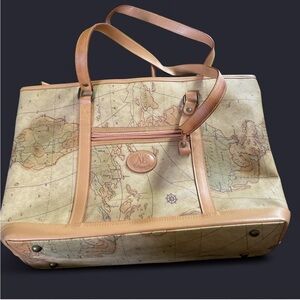 Allan Edward Vintage World Map Handbag